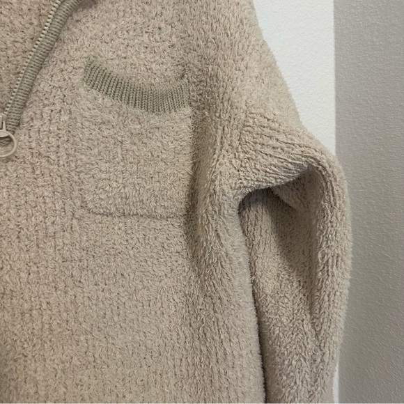 AERIE Sherpa Super Soft Pullover Sweater Quarter Zip Size Small Women's - Picture 5 of 10